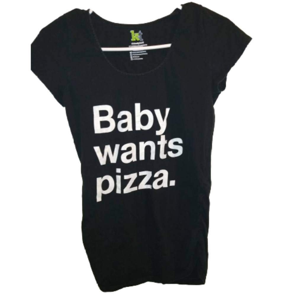 "Baby Wants Pizza" Maternity Top